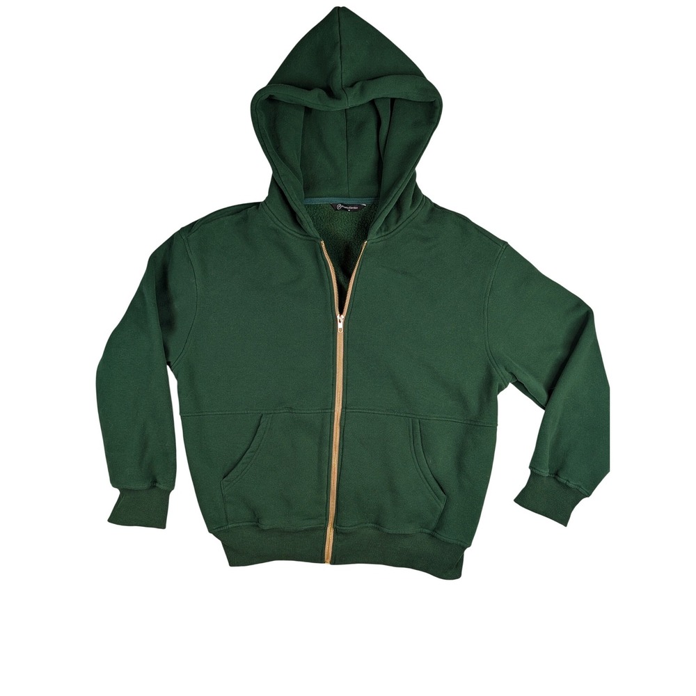 Pretty Garden Womens‎ Forest Green Full Zip Fleece Hoodie Sweatshirt 6005 Medium